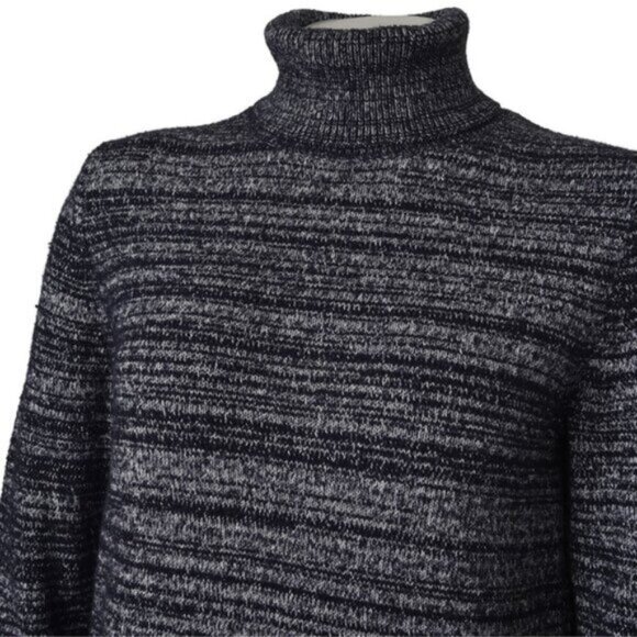 J  Crew Turtleneck Sweater Space Dyed Blue Black Size Small - Picture 3 of 10